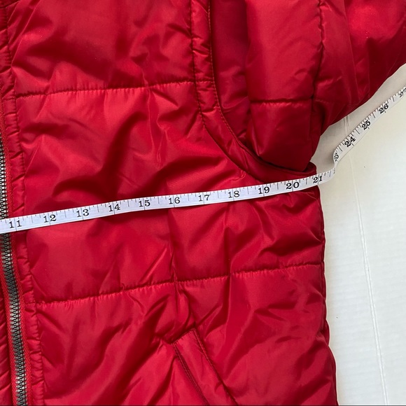 Roots system women’s red convertible puffer coat puffer vest. Size small. - Picture 15 of 16